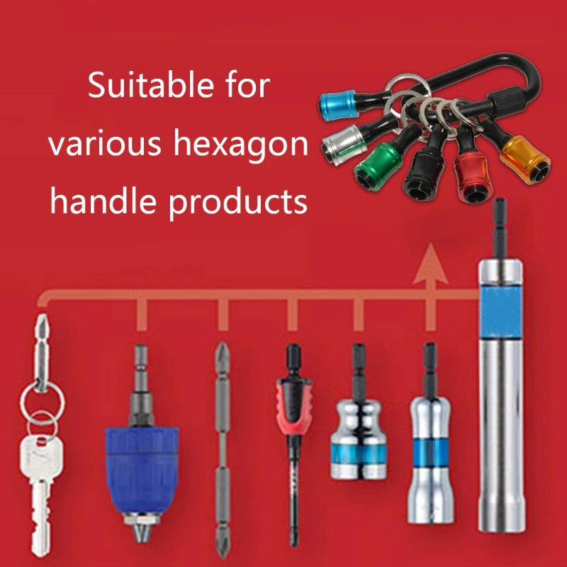 6Pcs 1/4inch Hex Shank Screwdriver Bits Holder