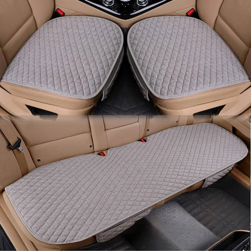 Flax Front Rear Back Car Seat Cover