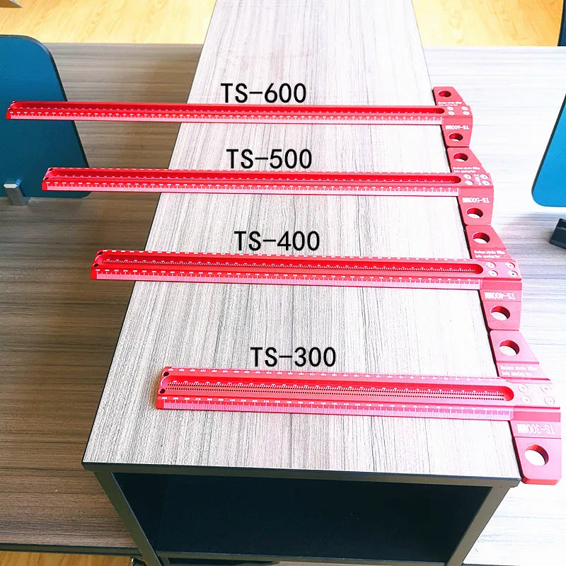 Woodworking Scribe 60-600mm T-type Ruler