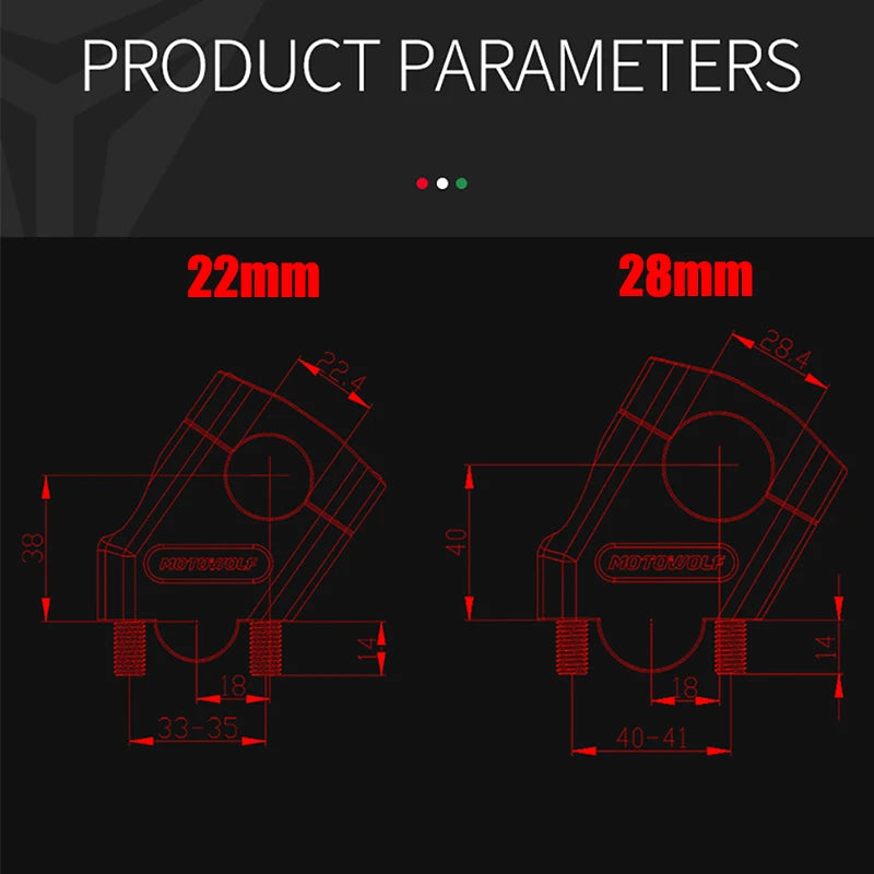 3 color universal 28mm 22mm motorcycle handlebar for Honda