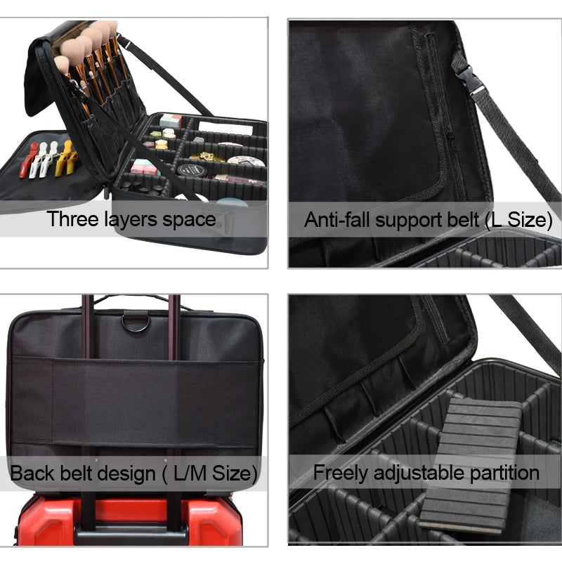 Women Professional Cosmetics Bag Organizer for Travelling