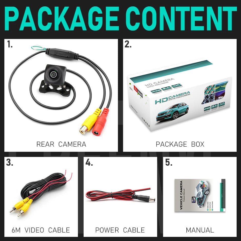 Vehicle Rear Front Side View Camera with Fish Eye and Night Vision