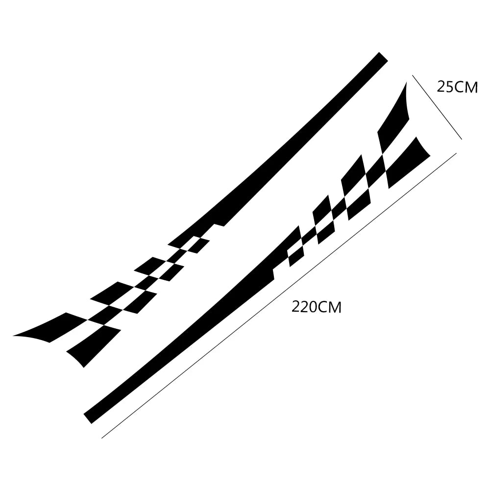 2pcs/lot 220x25cm Both Sides Stickers