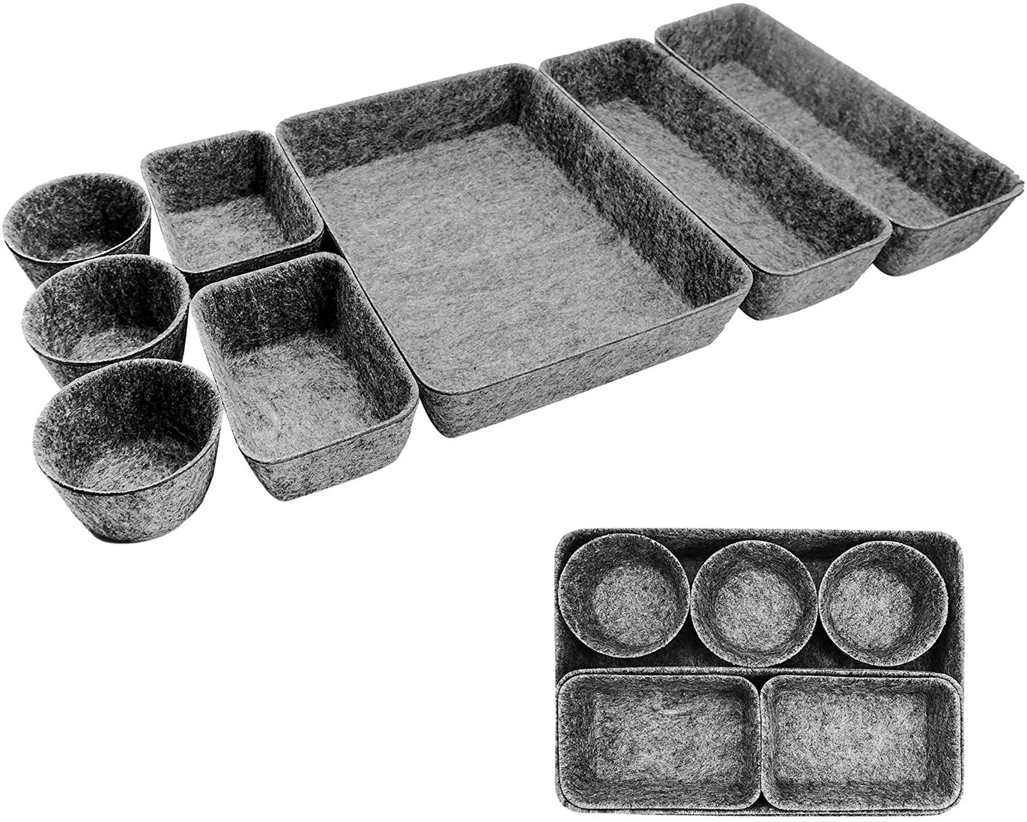 8pcs/Set felt trays Drawer organizers