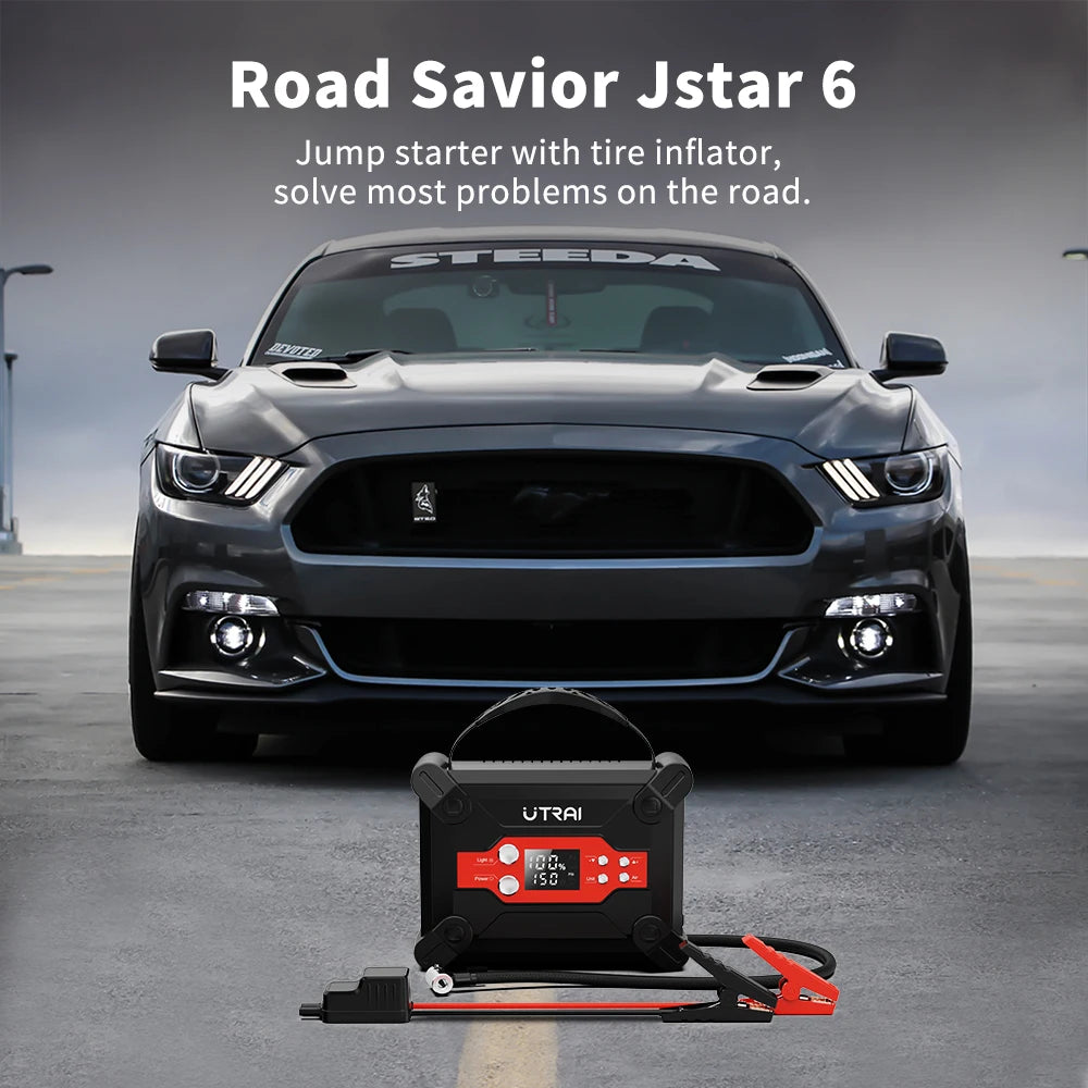 1800A Jump Starter with Air Compressor Power Bank