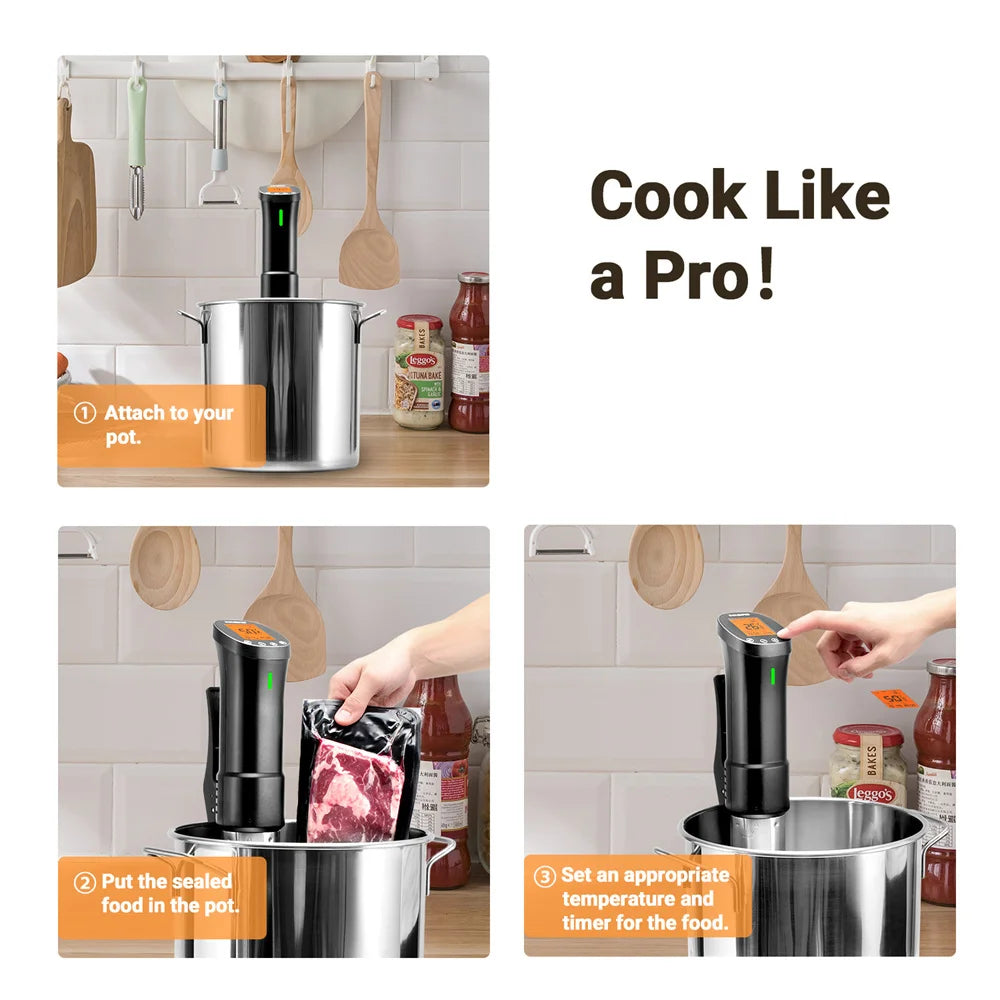Wi-Fi Precision Cooker Powerful and Durable Immersion Circulator with Stainless Steel Components