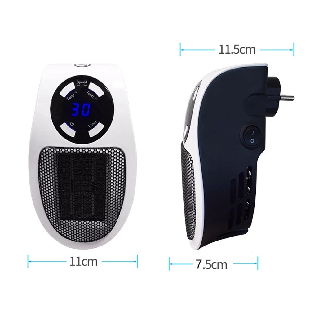 500W 220V/110V Mini Plug in Wall Electric Heater