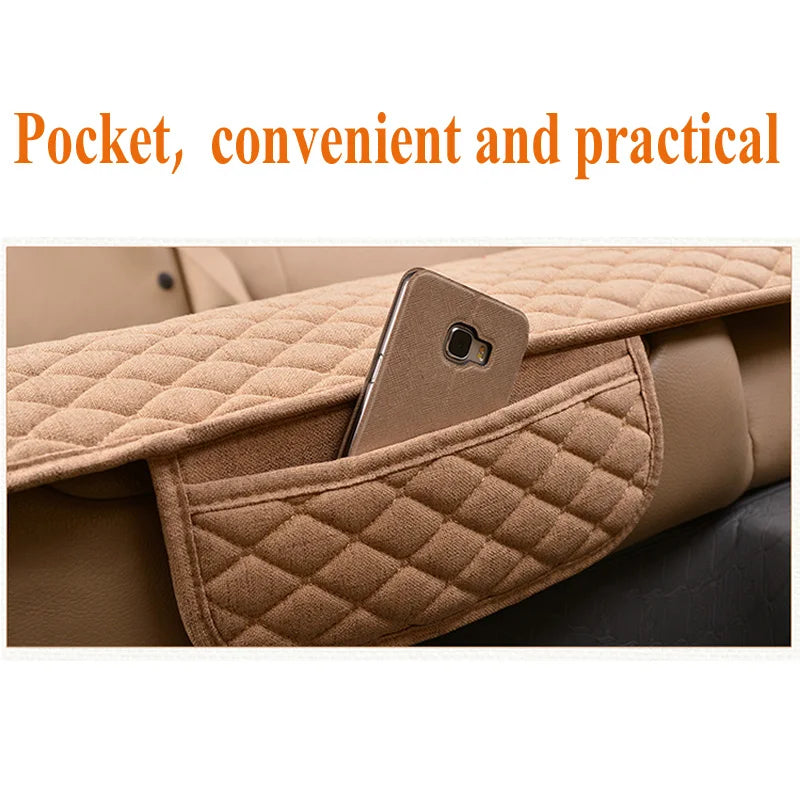 Flax Front Rear Back Car Seat Cover