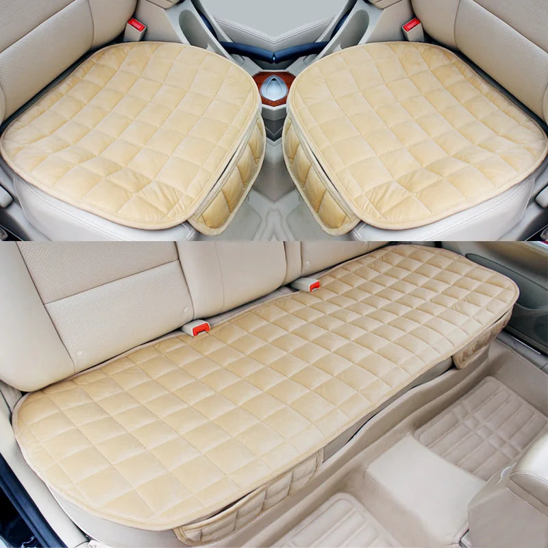 Front and rear fabric cushion car seat covers