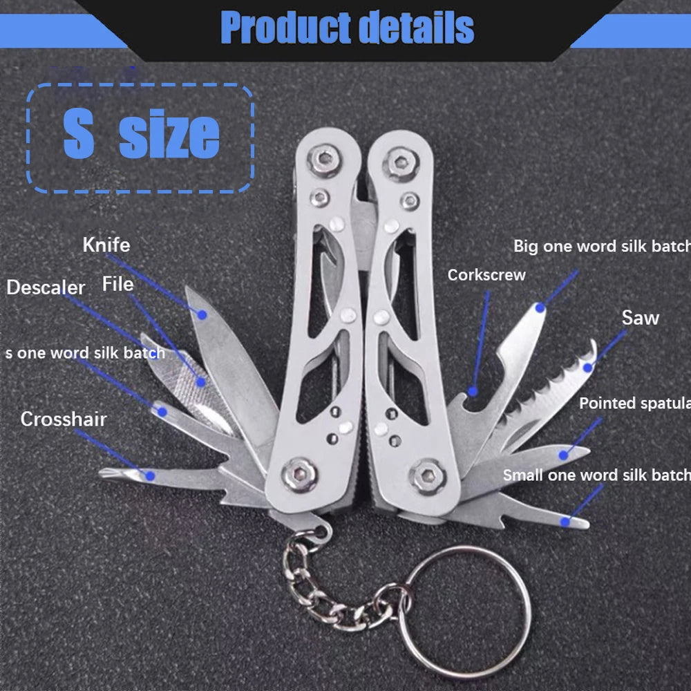 Mini Portable Multi-tool Pocket Knife Pliers Repair Tool