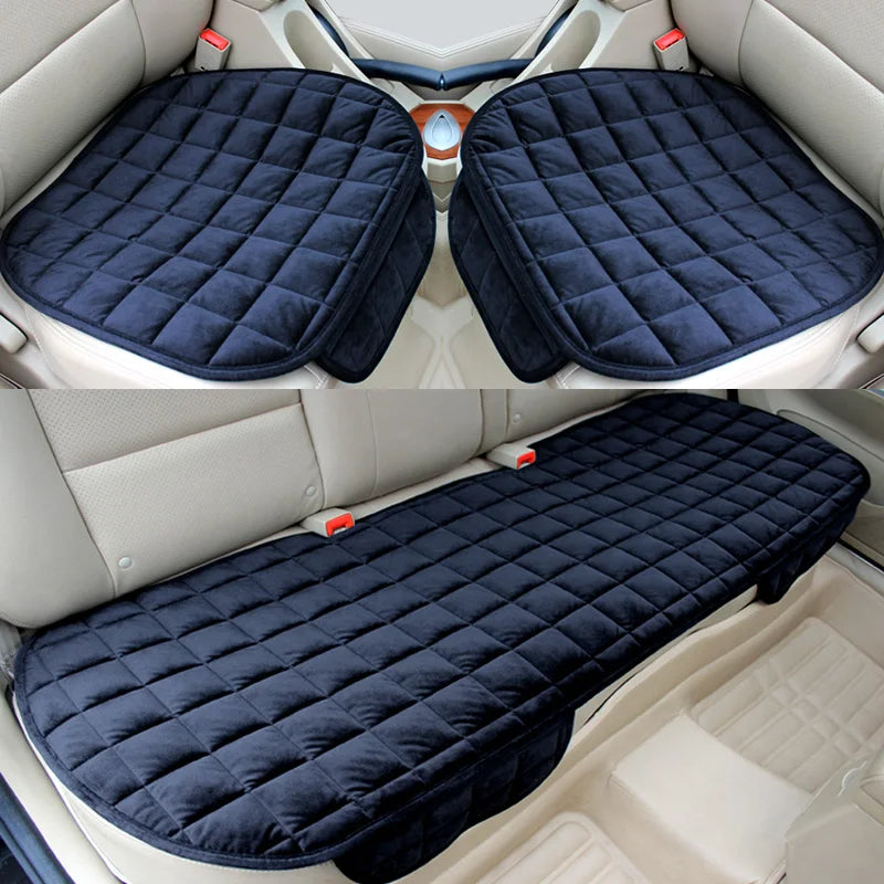 Front and rear fabric cushion car seat covers