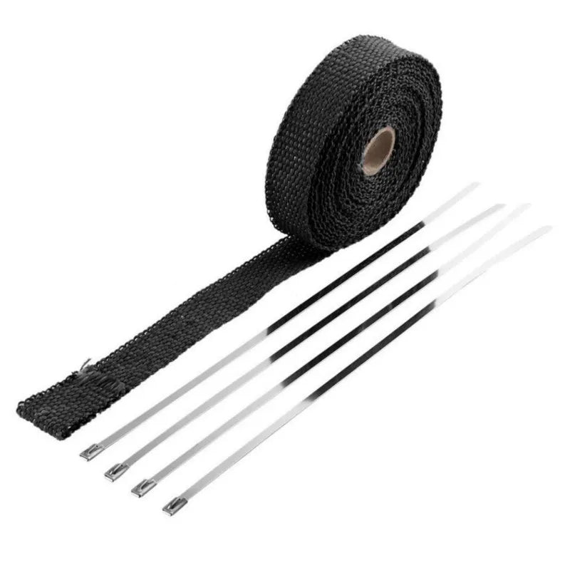 5M Roll Fiberglass Heat Shield Motorcycle Exhaust Thermal Tape