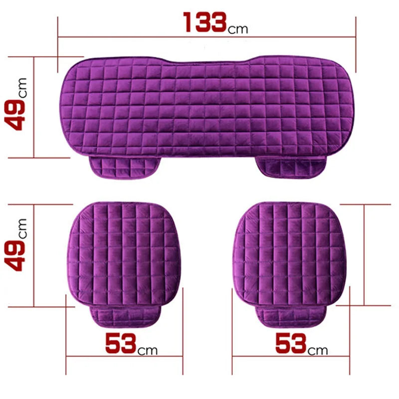 Front and rear fabric cushion car seat covers