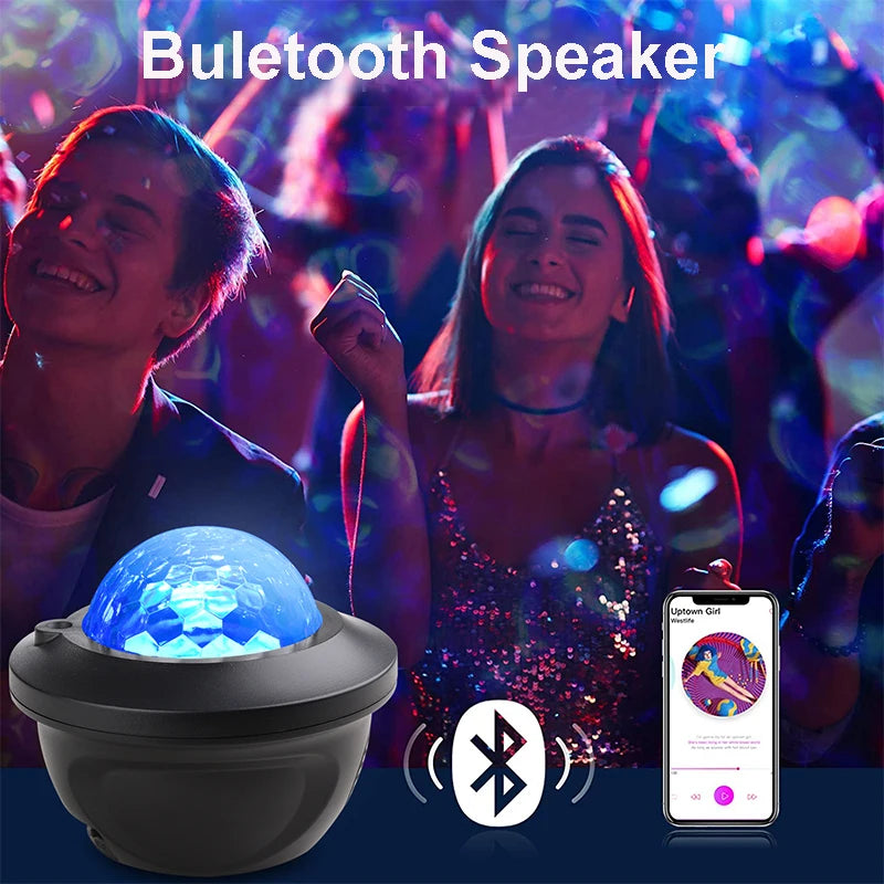 LED Star Galaxy Projector with Bluetooth-Speaker night light
