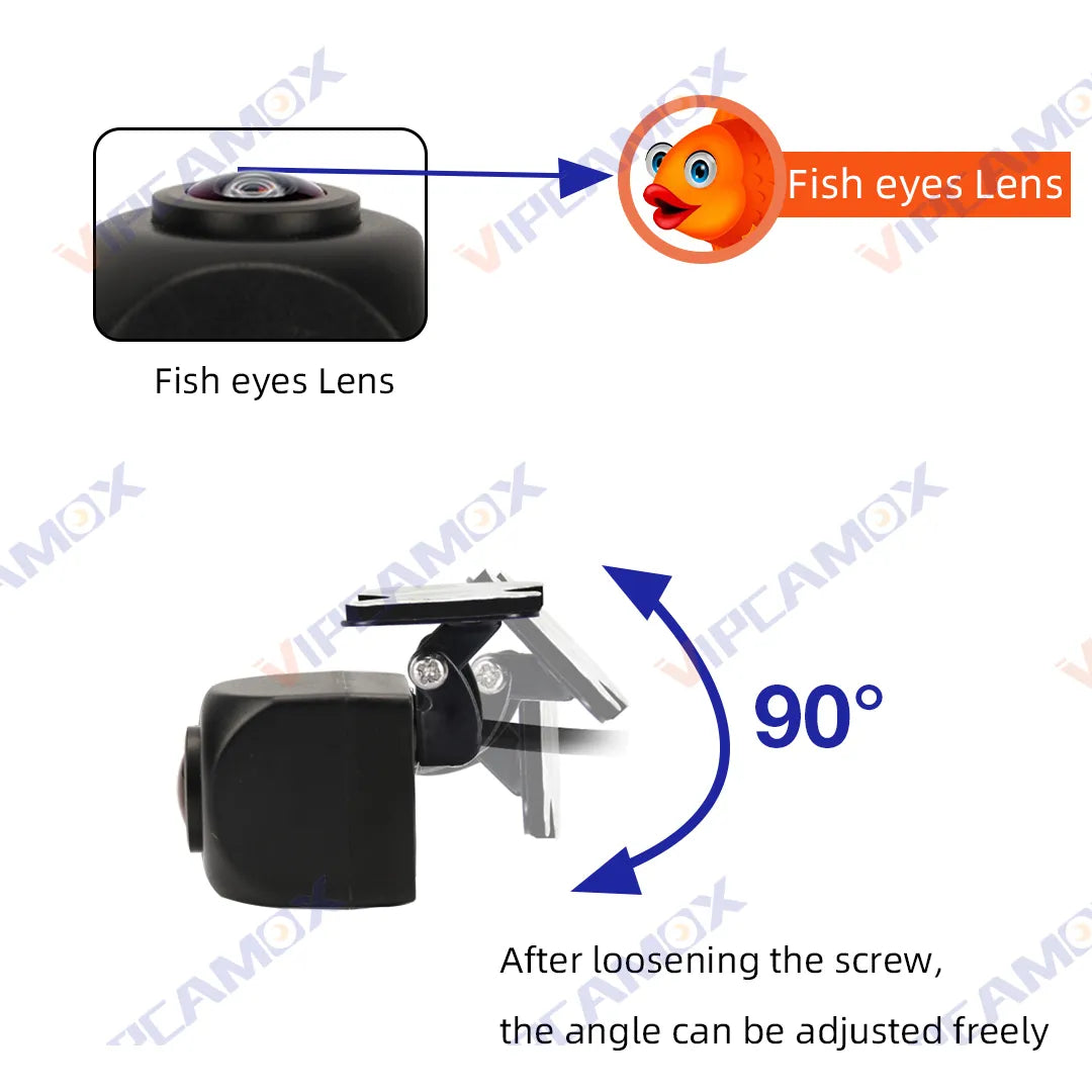 Fisheye Lens Vehicle Rear View Camera with Starlight Night Vision for BMW