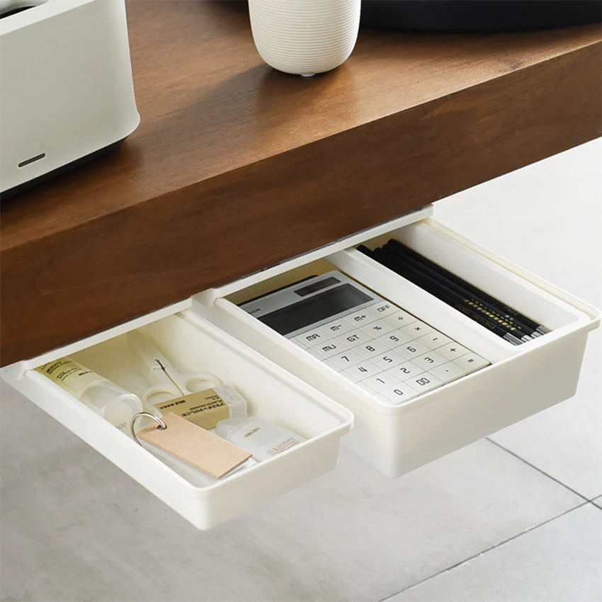Self-Adhesive Under Desk Drawer Storage