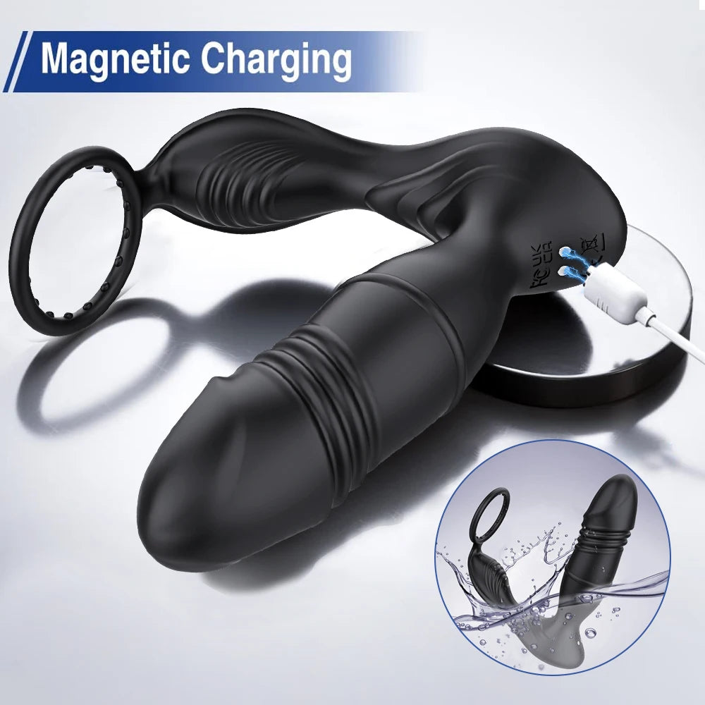 Male Thrusting Prostate Massager with Bluetooth APP Vibrator for Men