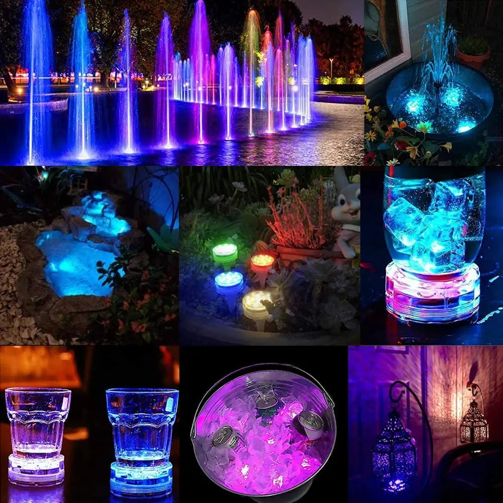 Remote Controlled Submersible Lights with RGB Battery