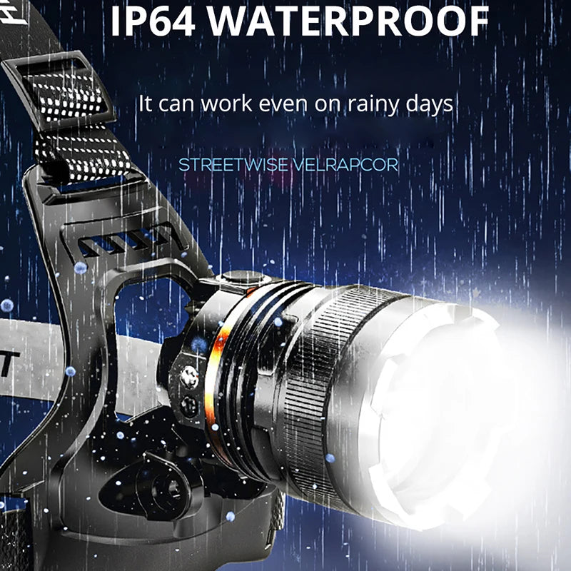 LED Rechargeable Headlamp (Waterproof)