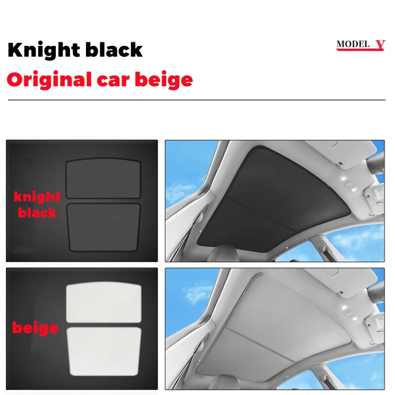 Upgrade Ice Cloth Buckle Sun Shades Roof For Tesla