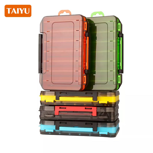 Fishing tackle box with 14 compartment organizer