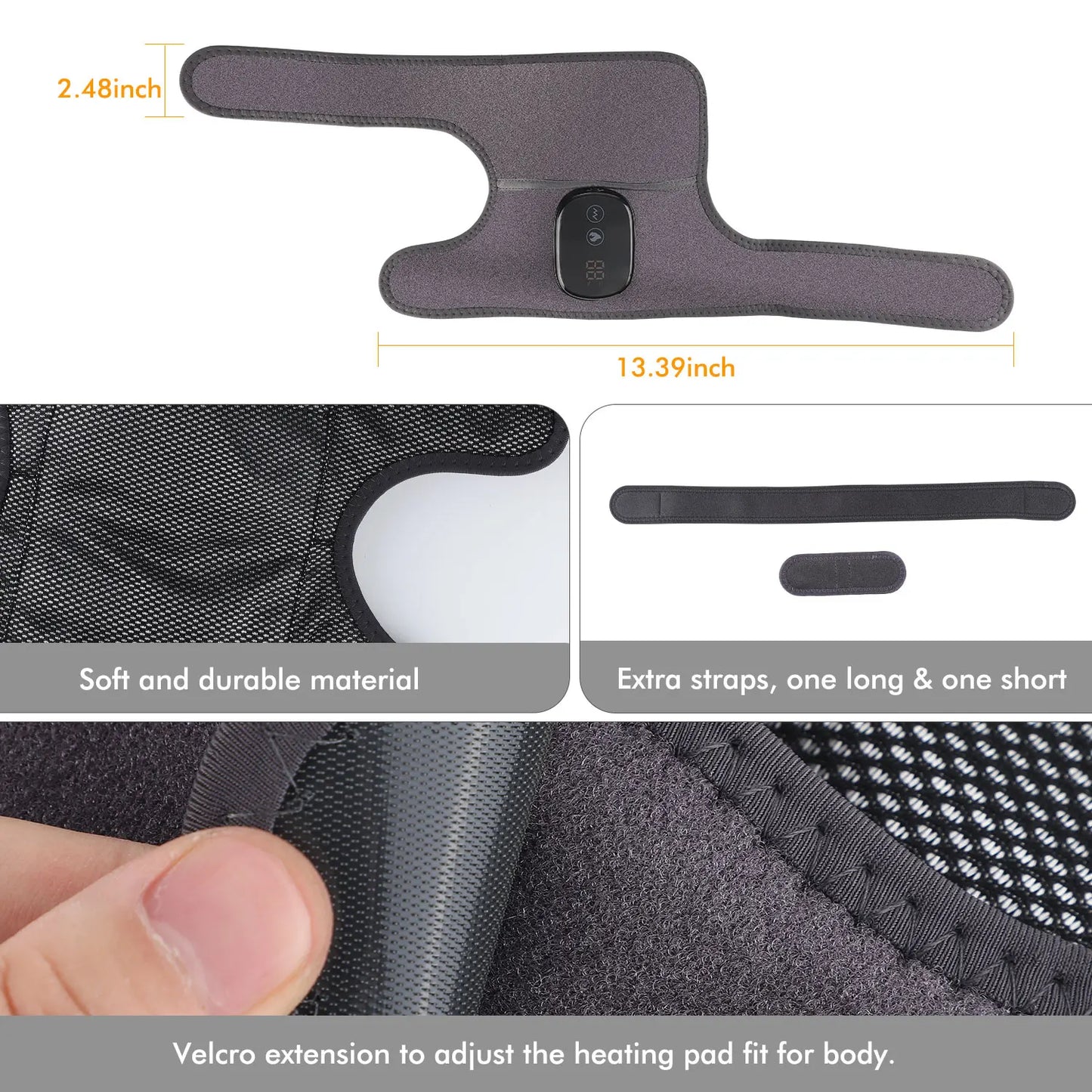 Electric Wireless Thermal Knee Massager Pad Support