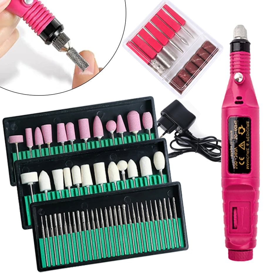 Electric Nail Drill Machine Set for Manicure and Pedicure