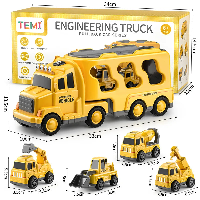 Diecast Engineering Carrier Truck Toys