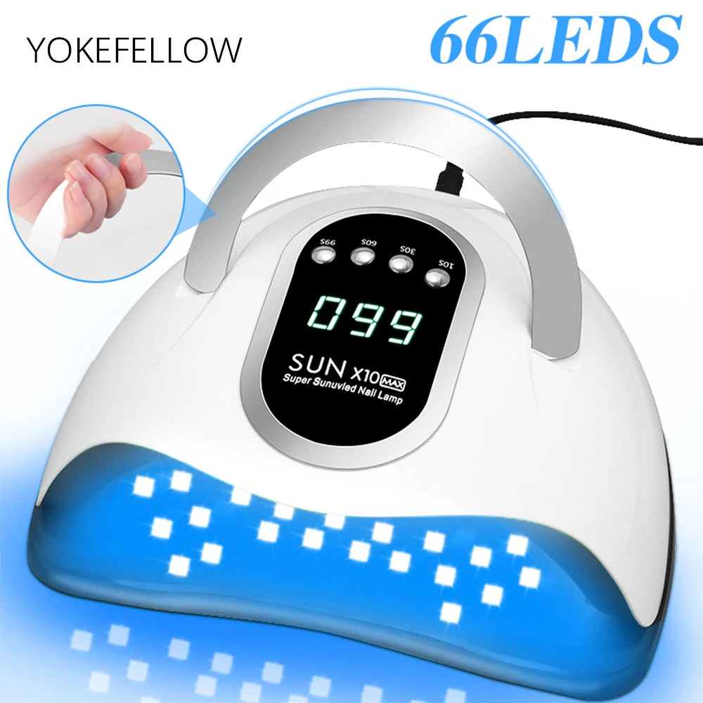 66LED UV Nail Dryer For Drying Nail Gel Polish With Large LCD Touch Screen