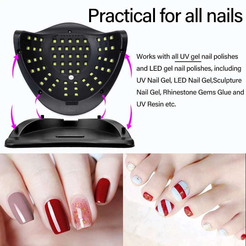 Powerful 66 LEDs UV LED Lamp For Nails Gel Polish Drying