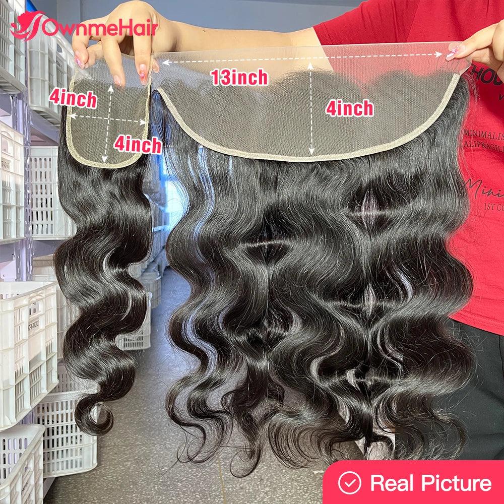 Body Wave 13x6 13x4 Transparent Lace Frontal Human Hair Wig