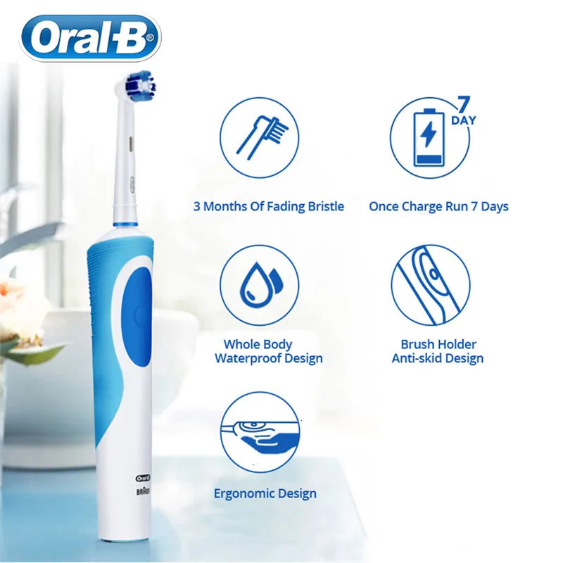 Rotation Electric Toothbrush for Adults with Brush Heads