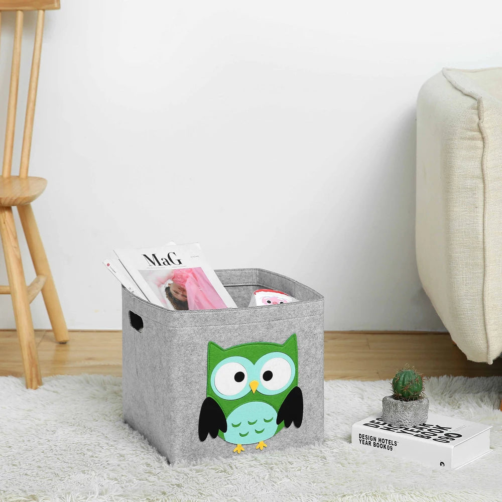 Felt Fabric Creative Cartoon Animal Storage Box Organizer