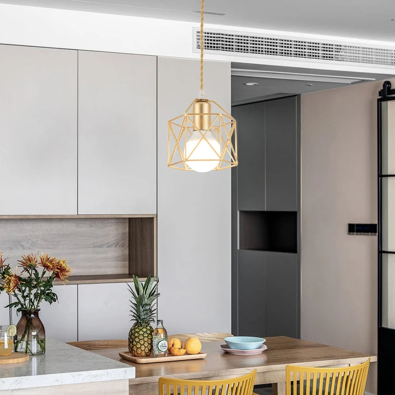 Iron Gold Black Minimalist LED Pendant Light