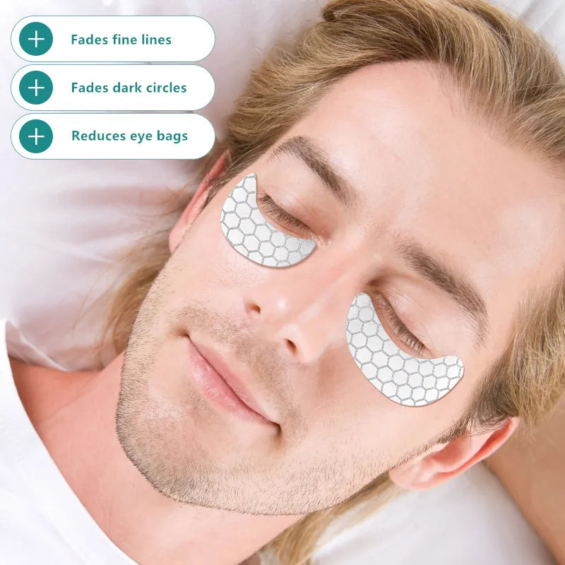 10 Pairs of Collagen Eye Patches for Men for Dark Circle Removal