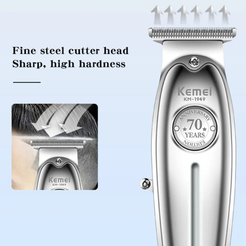 Full Metal Professional Electric Barber Hair Trimmer for Men