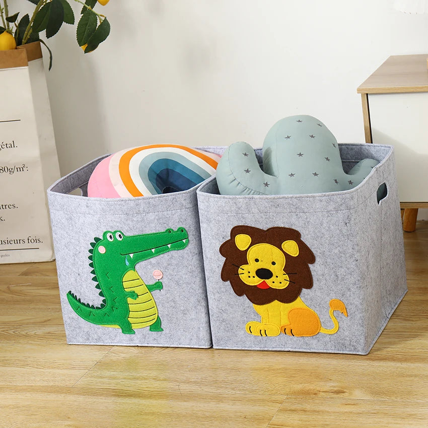 Cube Folding Thickened Felt Fabric Storage Box