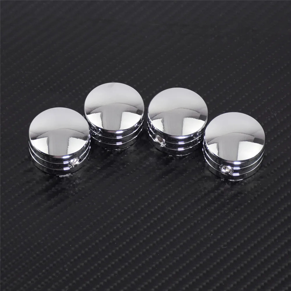 Black/ Chrome Motorcycle Spark Plug Head Bolt Cap Cover