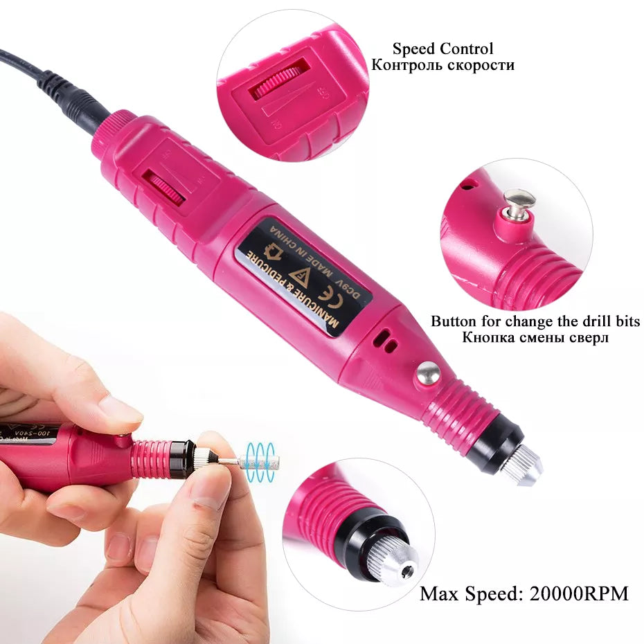 Professional Nail Drill Machine Gel Polish Remover Tools