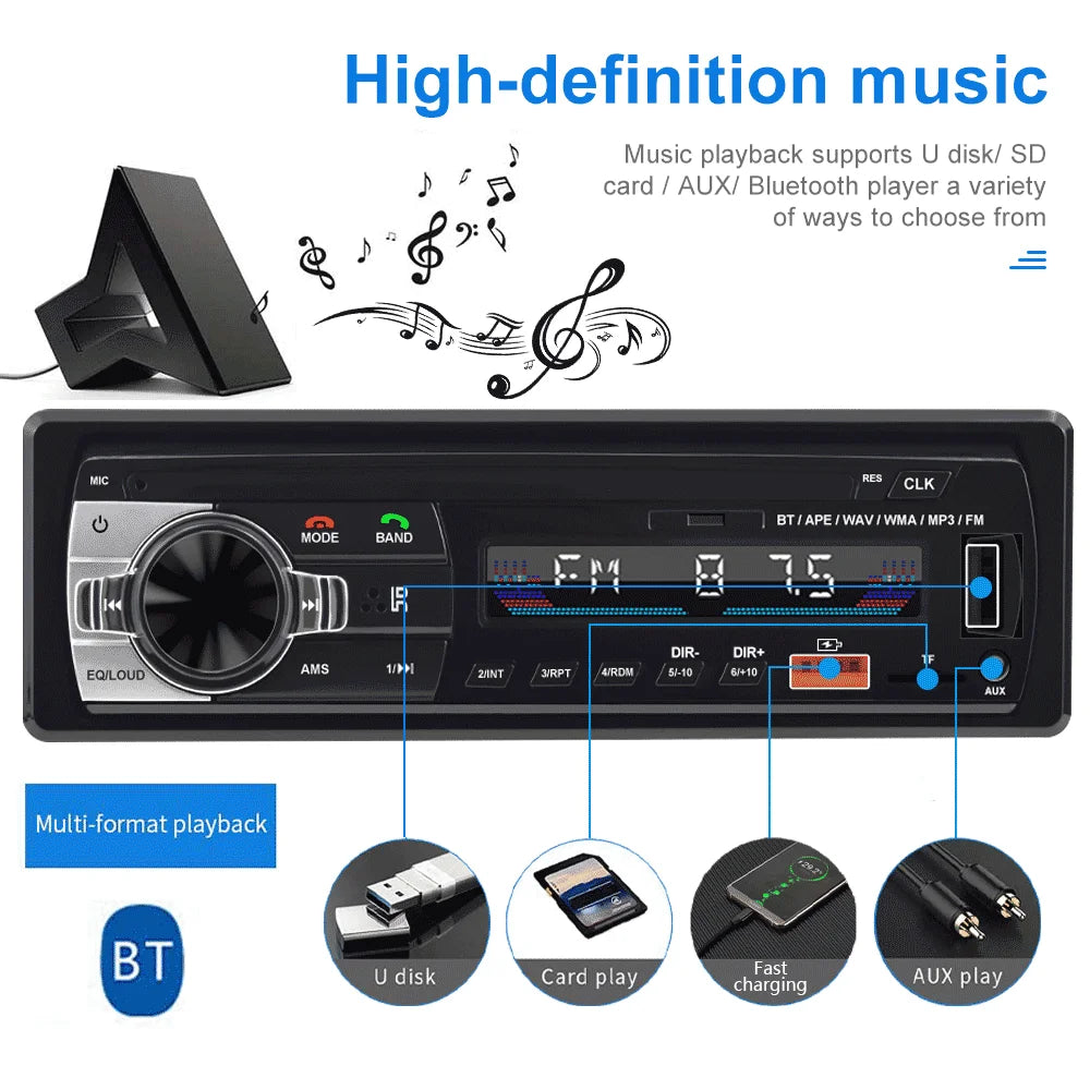 Digital Bluetooth Car Radio Stereo Player