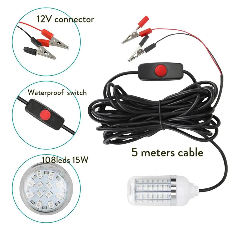 12V LED Underwater Light Lamp Waterproof