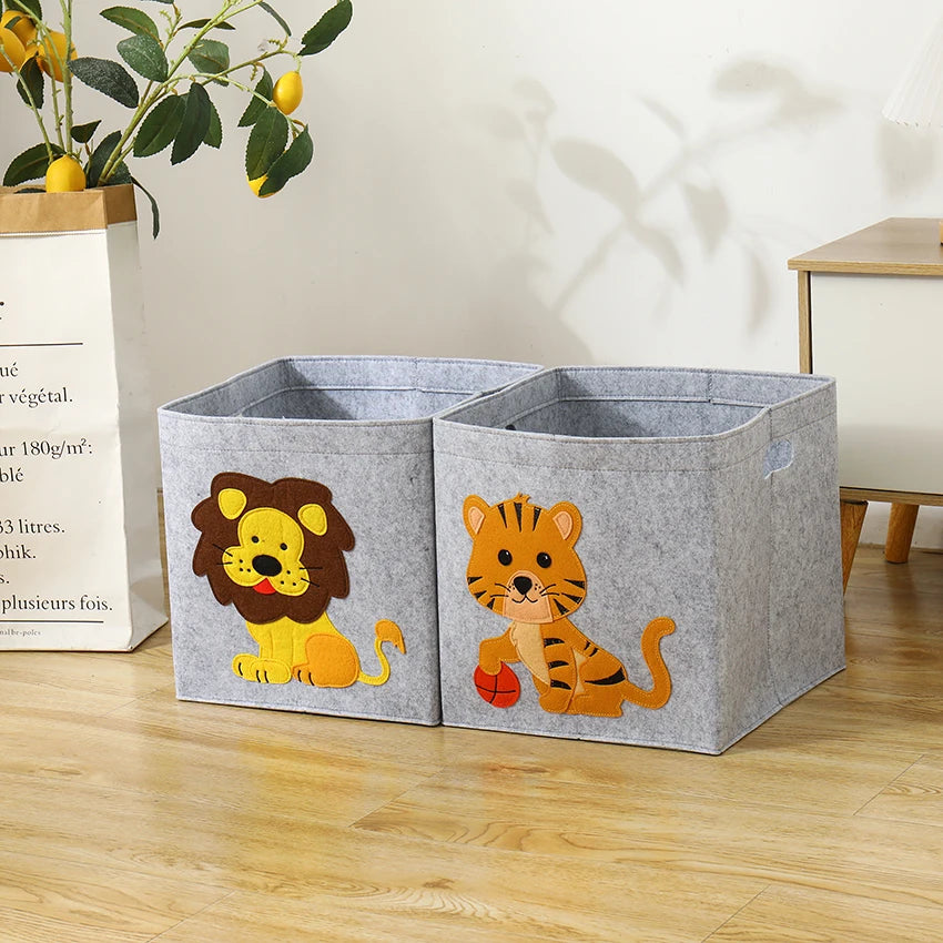 Cube Folding Thickened Felt Fabric Storage Box