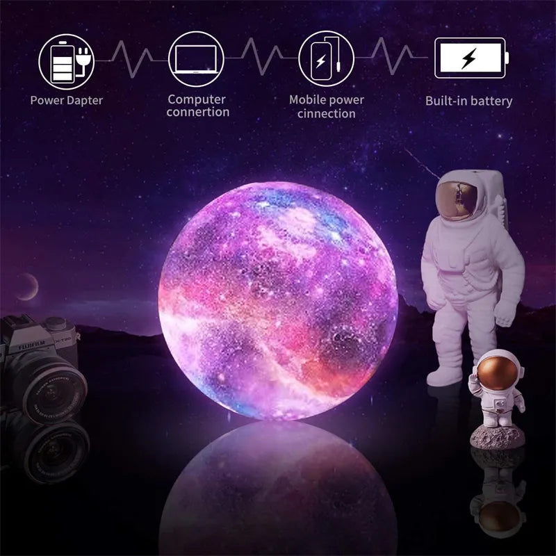 16 Colors LED Moon Lamp Galaxy Night Lamp with Change color Touch And Remote Control