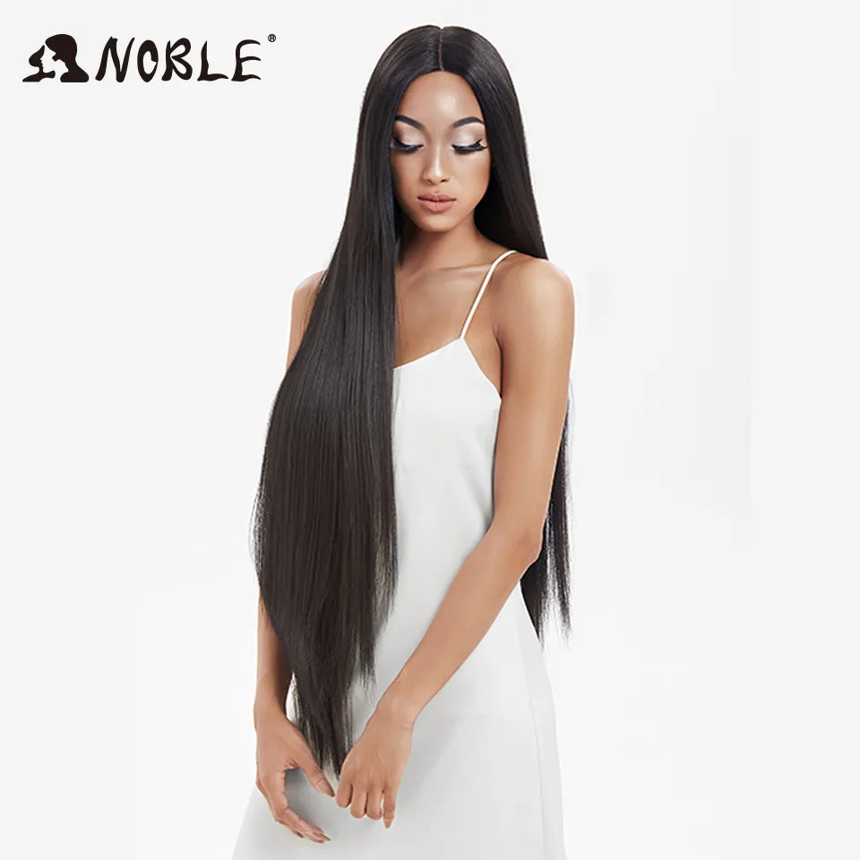 38 Inch Straight Synthetic Lace Front Wigs for Women