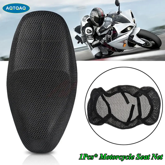 1Pcs 3D Black Motorcycle and Electric Bike Mesh Net Seat Cover