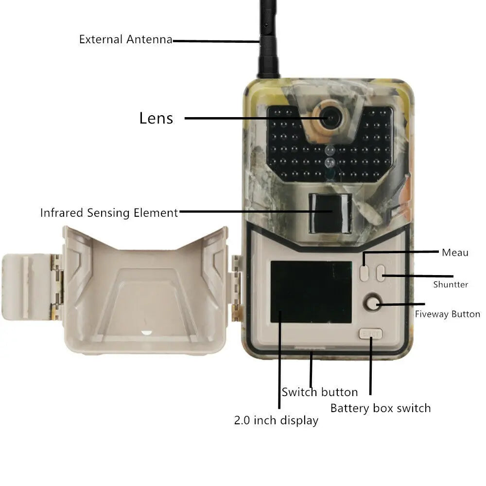 Outdoor 2G HD 20MP 1080P Wildlife Waterproof Trail Camera with Night Vision