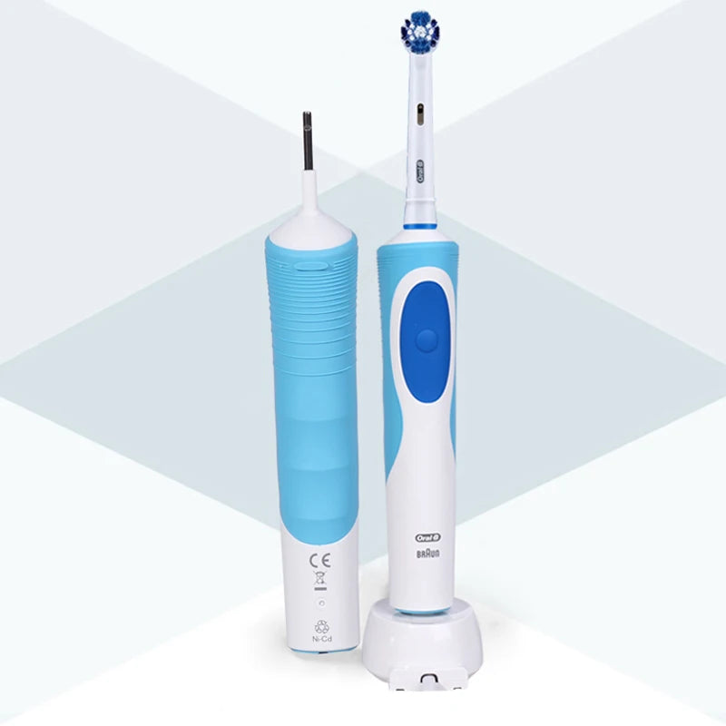 2D Rotary Vibration Electric Toothbrush with 4 Gift Brush Heads for Free