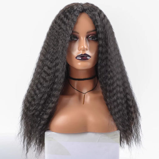 Long, kinky, curly synthetic wigs for black women