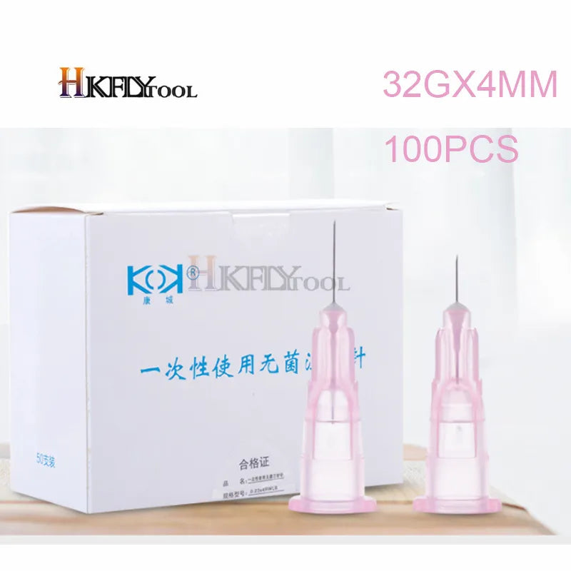 32G needle Piercing Transparent Syringe 4mm 13mm