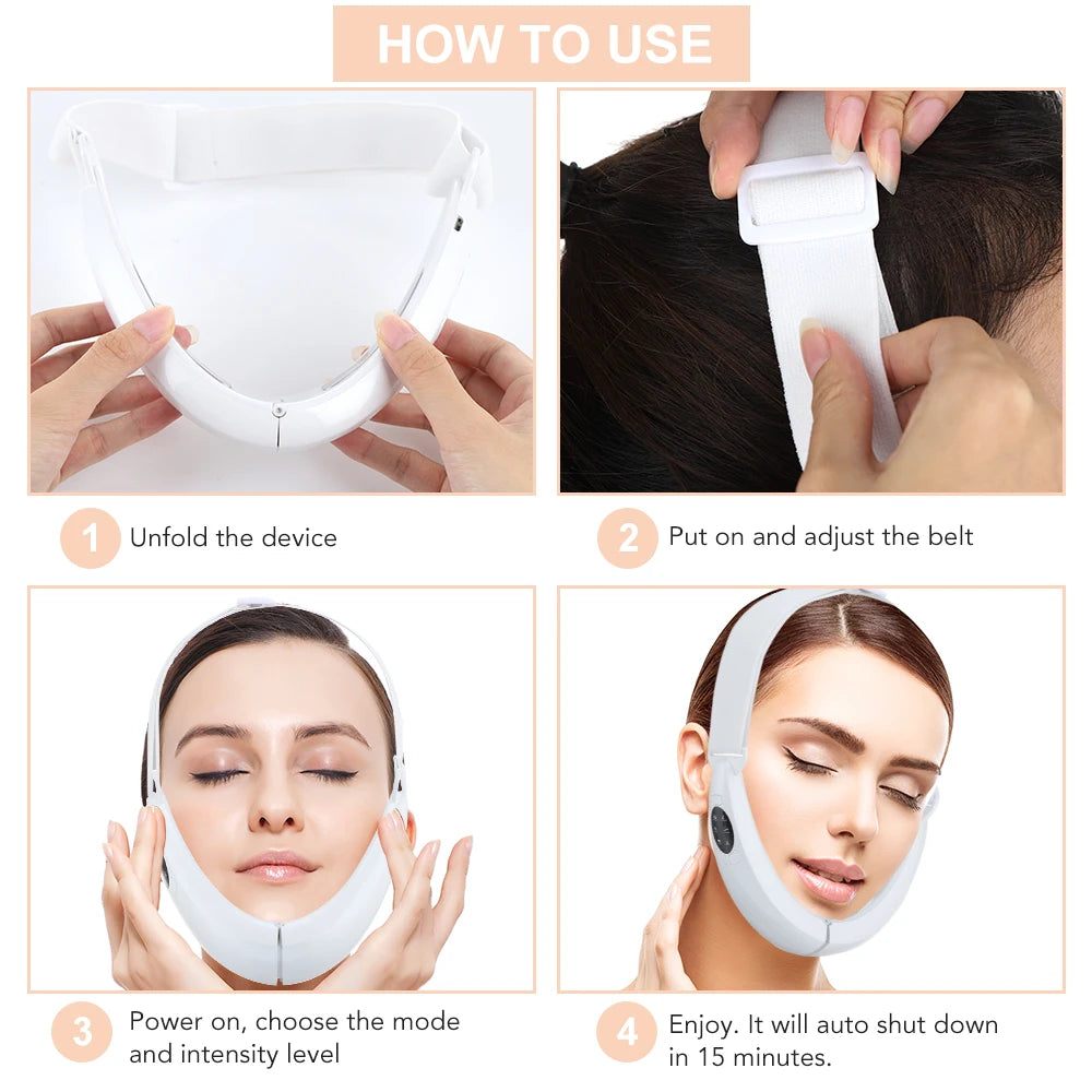 LED Photon Therapy Face Slimming Vibration Massager